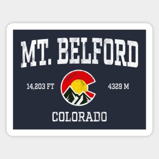 Mt Belford Colorado 14ers Vintage Athletic Mountains Magnet
